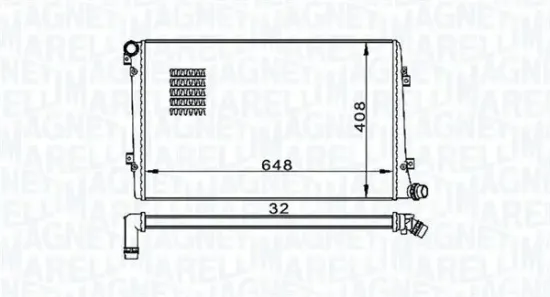 Kühler, Motorkühlung MAGNETI MARELLI 350213157300 Bild Kühler, Motorkühlung MAGNETI MARELLI 350213157300