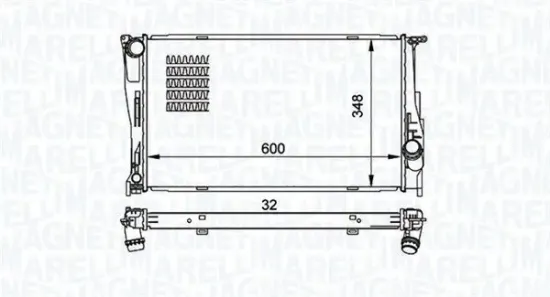 Kühler, Motorkühlung MAGNETI MARELLI 350213157500 Bild Kühler, Motorkühlung MAGNETI MARELLI 350213157500