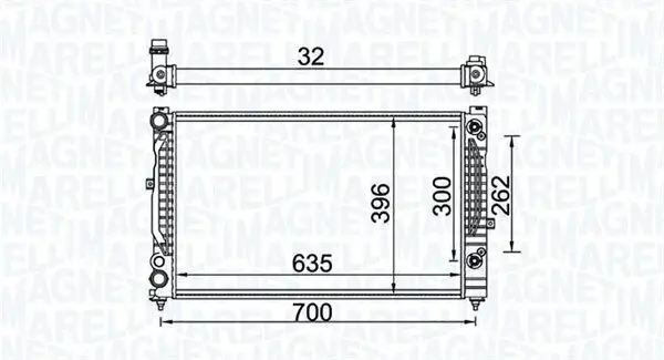 Kühler, Motorkühlung MAGNETI MARELLI 350213157600