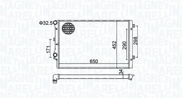 Kühler, Motorkühlung MAGNETI MARELLI 350213157800