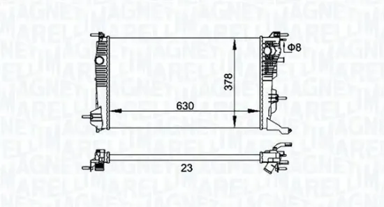 Kühler, Motorkühlung MAGNETI MARELLI 350213158300 Bild Kühler, Motorkühlung MAGNETI MARELLI 350213158300