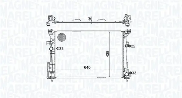 Kühler, Motorkühlung MAGNETI MARELLI 350213158600