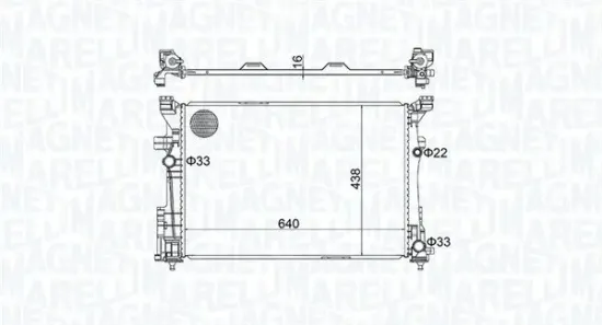 Kühler, Motorkühlung MAGNETI MARELLI 350213158600 Bild Kühler, Motorkühlung MAGNETI MARELLI 350213158600