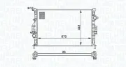 Kühler, Motorkühlung MAGNETI MARELLI 350213158700