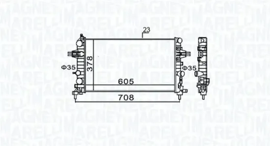 Kühler, Motorkühlung MAGNETI MARELLI 350213159300 Bild Kühler, Motorkühlung MAGNETI MARELLI 350213159300