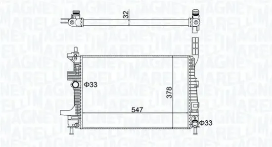 Kühler, Motorkühlung MAGNETI MARELLI 350213159700 Bild Kühler, Motorkühlung MAGNETI MARELLI 350213159700