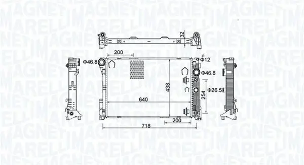 Kühler, Motorkühlung MAGNETI MARELLI 350213159800