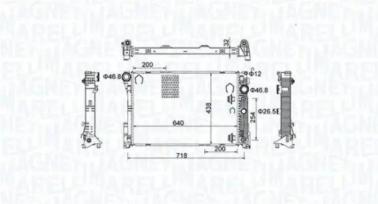 Kühler, Motorkühlung MAGNETI MARELLI 350213159800 Bild Kühler, Motorkühlung MAGNETI MARELLI 350213159800