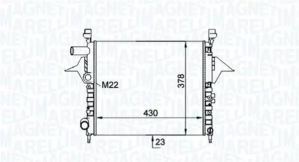 Kühler, Motorkühlung MAGNETI MARELLI 350213161200