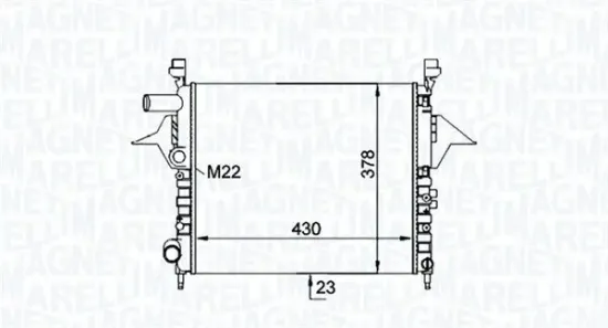 Kühler, Motorkühlung MAGNETI MARELLI 350213161200 Bild Kühler, Motorkühlung MAGNETI MARELLI 350213161200