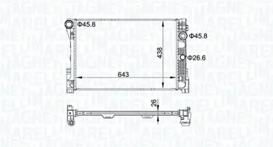 Kühler, Motorkühlung MAGNETI MARELLI 350213161300 Bild Kühler, Motorkühlung MAGNETI MARELLI 350213161300