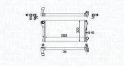 Kühler, Motorkühlung MAGNETI MARELLI 350213161500