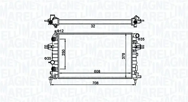 Kühler, Motorkühlung MAGNETI MARELLI 350213161700