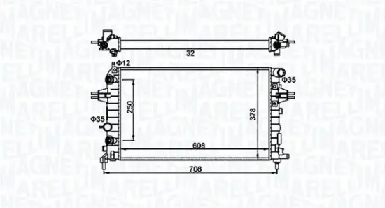 Kühler, Motorkühlung MAGNETI MARELLI 350213161700 Bild Kühler, Motorkühlung MAGNETI MARELLI 350213161700