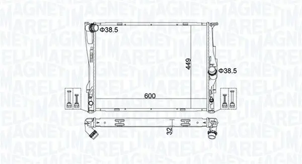 Kühler, Motorkühlung MAGNETI MARELLI 350213162700