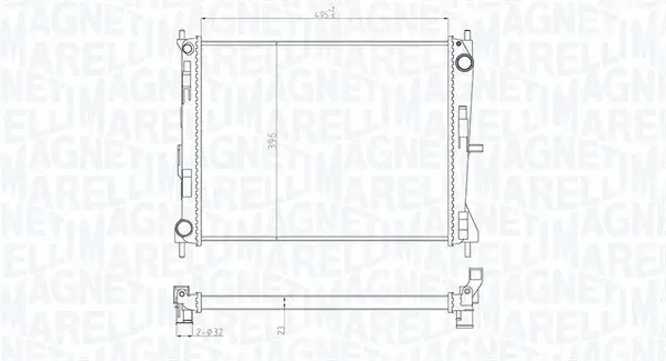 Kühler, Motorkühlung MAGNETI MARELLI 350213165300