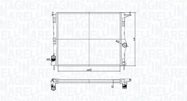 Kühler, Motorkühlung MAGNETI MARELLI 350213165900