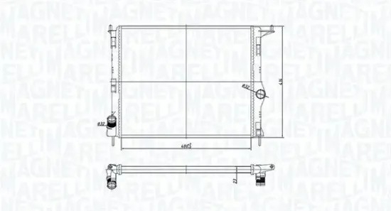 Kühler, Motorkühlung MAGNETI MARELLI 350213165900 Bild Kühler, Motorkühlung MAGNETI MARELLI 350213165900