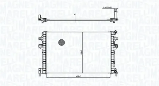 Kühler, Motorkühlung MAGNETI MARELLI 350213166300 Bild Kühler, Motorkühlung MAGNETI MARELLI 350213166300