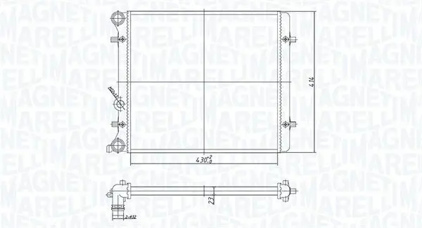 Kühler, Motorkühlung MAGNETI MARELLI 350213166700