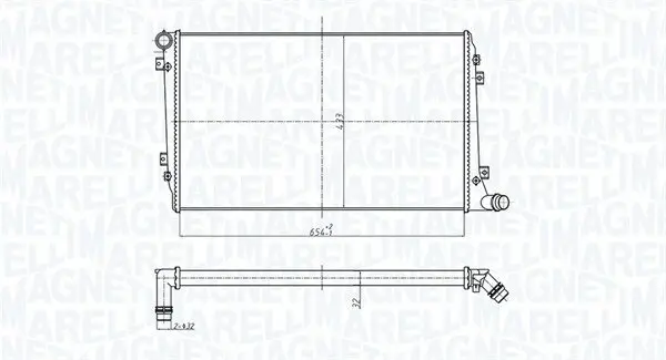 Kühler, Motorkühlung MAGNETI MARELLI 350213167300