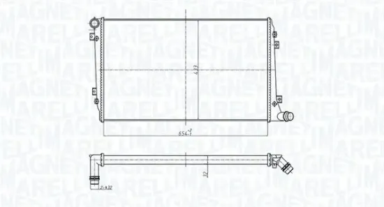 Kühler, Motorkühlung MAGNETI MARELLI 350213167300 Bild Kühler, Motorkühlung MAGNETI MARELLI 350213167300