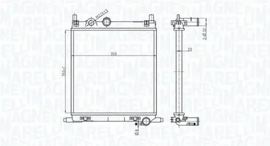 Kühler, Motorkühlung MAGNETI MARELLI 350213167500 Bild Kühler, Motorkühlung MAGNETI MARELLI 350213167500