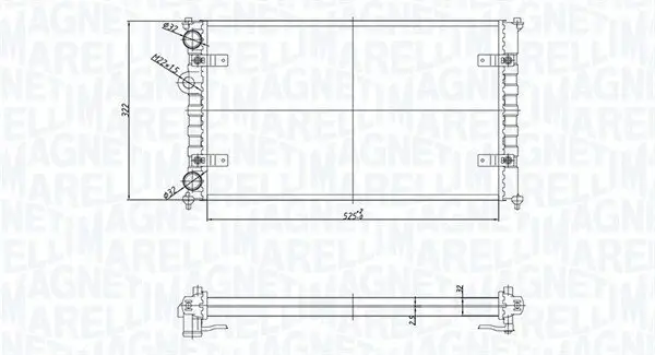 Kühler, Motorkühlung MAGNETI MARELLI 350213167700