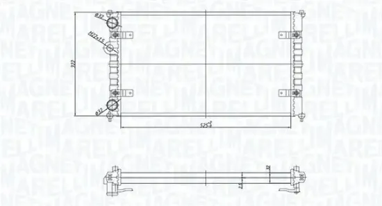 Kühler, Motorkühlung MAGNETI MARELLI 350213167700 Bild Kühler, Motorkühlung MAGNETI MARELLI 350213167700