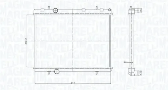 Kühler, Motorkühlung MAGNETI MARELLI 350213167800 Bild Kühler, Motorkühlung MAGNETI MARELLI 350213167800