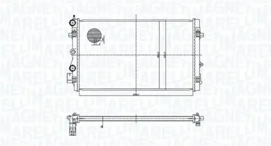 Kühler, Motorkühlung MAGNETI MARELLI 350213167900 Bild Kühler, Motorkühlung MAGNETI MARELLI 350213167900