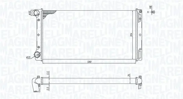 Kühler, Motorkühlung MAGNETI MARELLI 350213168000