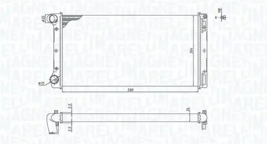 Kühler, Motorkühlung MAGNETI MARELLI 350213168000 Bild Kühler, Motorkühlung MAGNETI MARELLI 350213168000