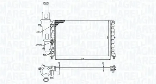 Kühler, Motorkühlung MAGNETI MARELLI 350213171200 Bild Kühler, Motorkühlung MAGNETI MARELLI 350213171200