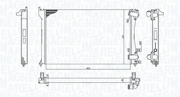 Kühler, Motorkühlung MAGNETI MARELLI 350213171300