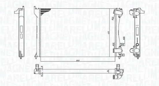 Kühler, Motorkühlung MAGNETI MARELLI 350213171300 Bild Kühler, Motorkühlung MAGNETI MARELLI 350213171300