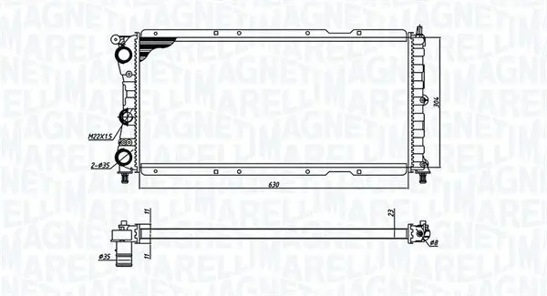 Kühler, Motorkühlung MAGNETI MARELLI 350213171400
