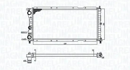Kühler, Motorkühlung MAGNETI MARELLI 350213171400 Bild Kühler, Motorkühlung MAGNETI MARELLI 350213171400