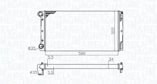 Kühler, Motorkühlung MAGNETI MARELLI 350213172000 Bild Kühler, Motorkühlung MAGNETI MARELLI 350213172000