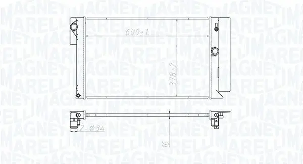 Kühler, Motorkühlung MAGNETI MARELLI 350213173100