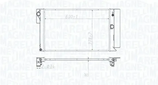 Kühler, Motorkühlung MAGNETI MARELLI 350213173100 Bild Kühler, Motorkühlung MAGNETI MARELLI 350213173100