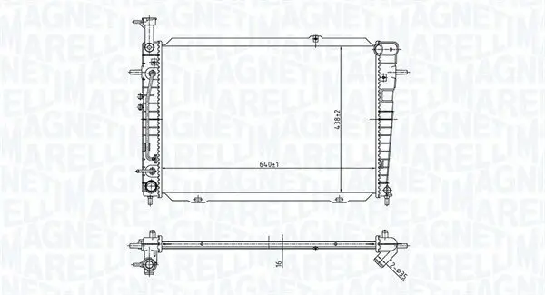Kühler, Motorkühlung MAGNETI MARELLI 350213173300