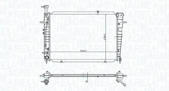 Kühler, Motorkühlung MAGNETI MARELLI 350213173300 Bild Kühler, Motorkühlung MAGNETI MARELLI 350213173300