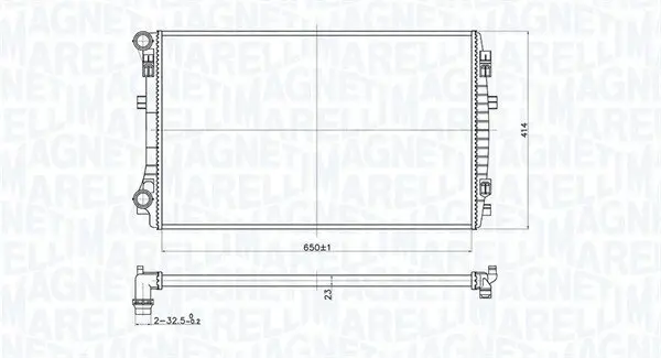 Kühler, Motorkühlung MAGNETI MARELLI 350213173400