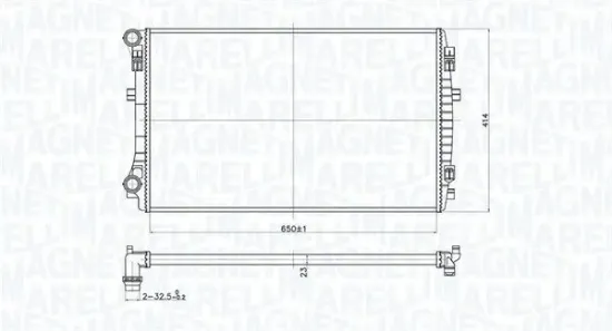 Kühler, Motorkühlung MAGNETI MARELLI 350213173400 Bild Kühler, Motorkühlung MAGNETI MARELLI 350213173400