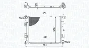 Kühler, Motorkühlung MAGNETI MARELLI 350213173600