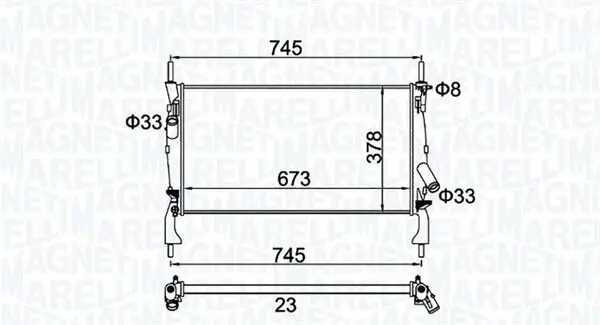 Kühler, Motorkühlung MAGNETI MARELLI 350213173900