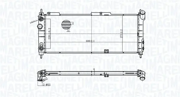 Kühler, Motorkühlung MAGNETI MARELLI 350213174400