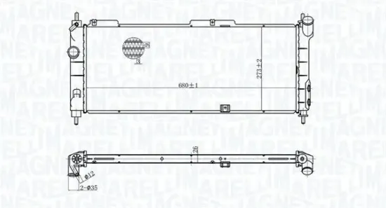 Kühler, Motorkühlung MAGNETI MARELLI 350213175300 Bild Kühler, Motorkühlung MAGNETI MARELLI 350213175300