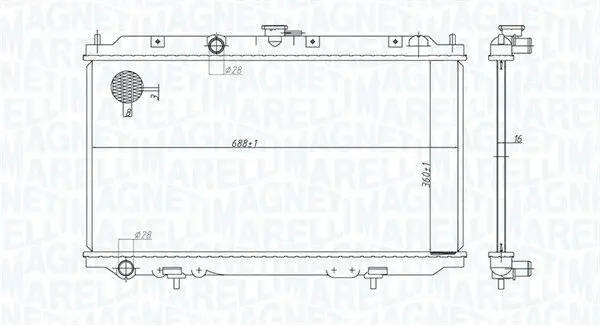 Kühler, Motorkühlung MAGNETI MARELLI 350213176200